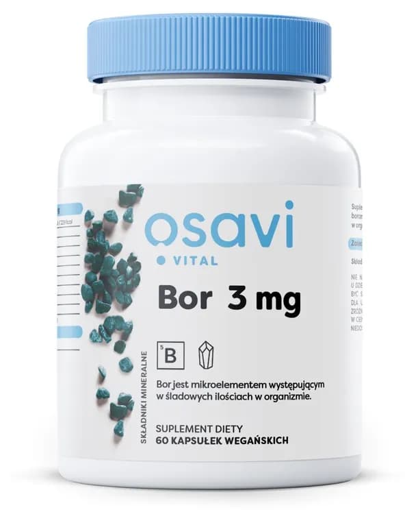 Bor 3 mg Osavi Kości Stawy Testosteron Metabolizm Kapsułki 60 szt.
