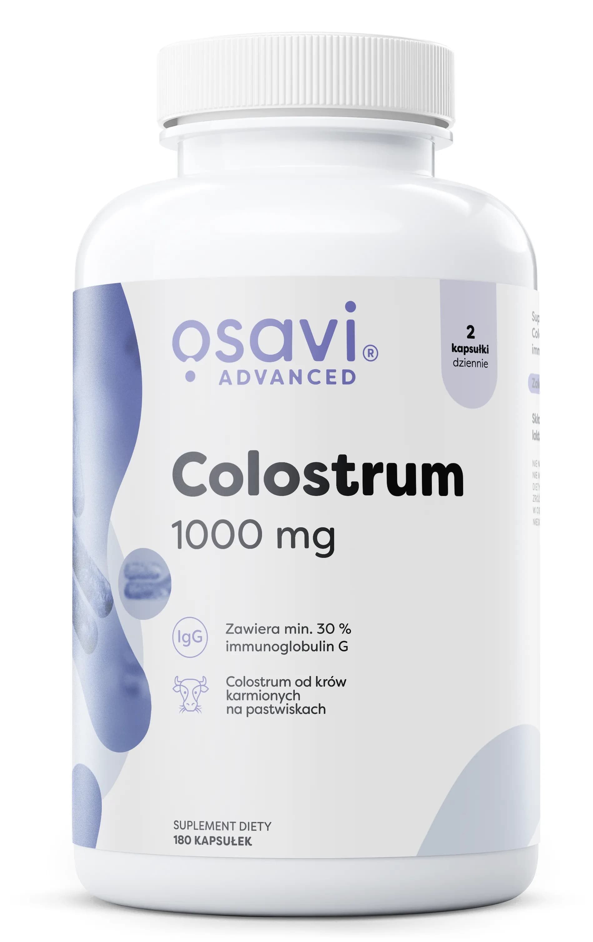 Colostrum Immuno 1000 mg Osavi Siara Odporność Jelita Kapsułki 180 szt.