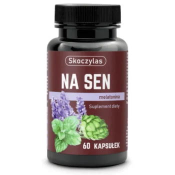Skoczylas NA SEN 60 kapsułek - suplement diety z melatoniną, melisą i chmielem ułatwiający zasypianie i wspierający spokojny sen