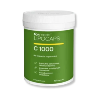 Lipocaps c 1000 od formeds w zielonym opakowaniu na bezbarwnym tle