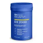 Bicaps D3 2000 Formeds 120 kapsułek - codzienna dawka witaminy D3 dla całej rodziny na białym tle