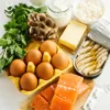 Naturalne źródła witaminy D – ryby i jajka.