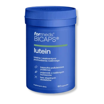Niebieskie opakowanie lutein od formeds