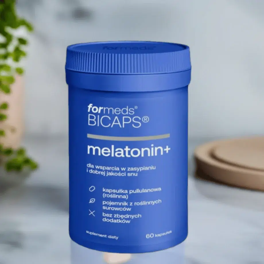 Opakowanie BiCaps Melatonine - 60 kapsułek z melatoniną na lepszy sen"