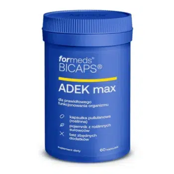 BICAPS ADEK MAX suplement z wysokimi dawkami witamin A, D3, E, K2 ForMeds 60 kapsułek
