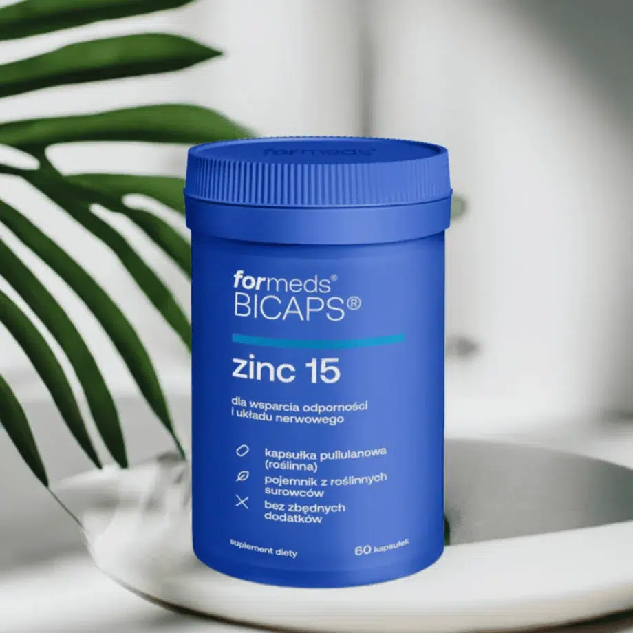 Cytrynian cynku 15 mg i miedzi w roślinnej kapsułce BICAPS ZINC 15