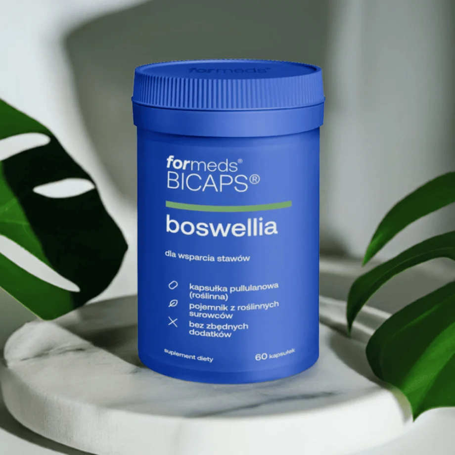 Formeds BICAPS BOSWELLIA - kapsułki z ekstraktem żywicy kadzidłowca na marmurowej tacy