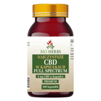 CBD Full Spectrum 5 mg Bio-Herbs - 100 kapsułek z łagodną dawką kannabinoidów