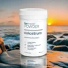 Opakowanie Colostrum Formeds - z wysoką zawartością immunoglobulin na tle zachodzącego słońca