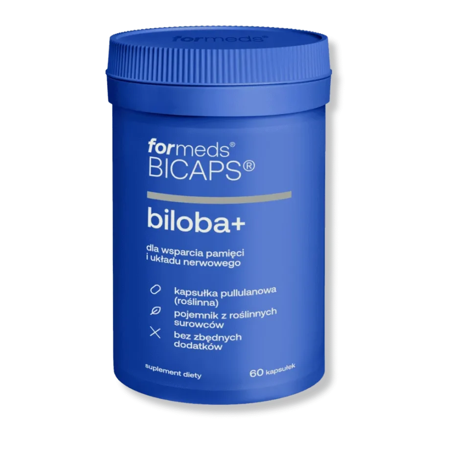Opakowanie Formeds BICAPS Biloba+ – widok przedni