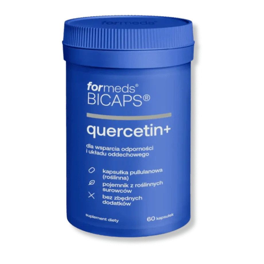 Opakowanie Bicaps Quercetin Plus od Formeds – widok z przodu.