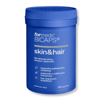 Opakowanie Bicaps Skin Hair od Formeds – widok z przodu.