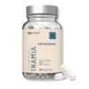 Słoik suplementu inanmia antioxidant od formeds wraz z dwoma kapsułkami przed słoikiem
