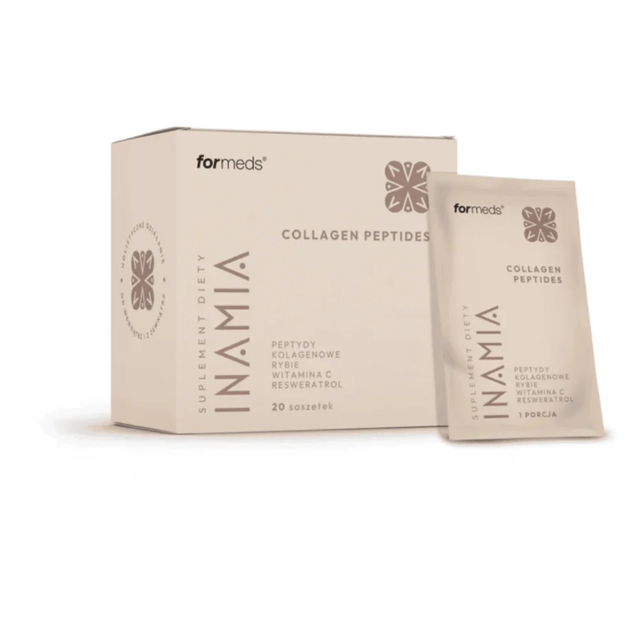 Peptydy kolagenowe INAMIA Collagen Peptides od Formeds w saszetkach - 5000 mg kolagenu rybiego dla pięknej i zdrowej skóry