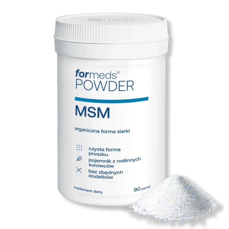 Opakowanie Formeds POWDER MSM z porcją proszku.