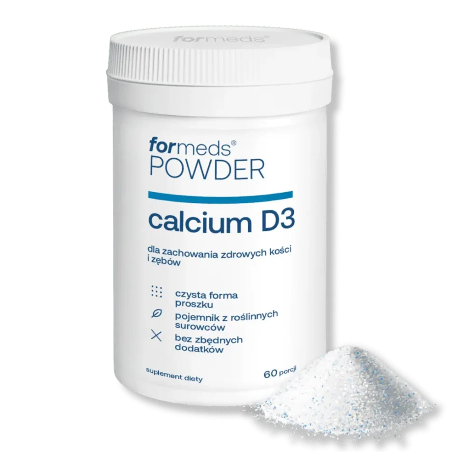 Opakowanie Formeds POWDER Calcium D3 z porcją proszku.