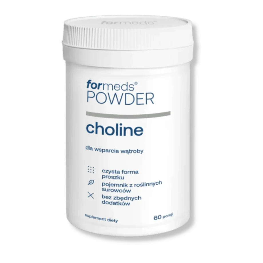 białe opakowanie powder choline od formeds