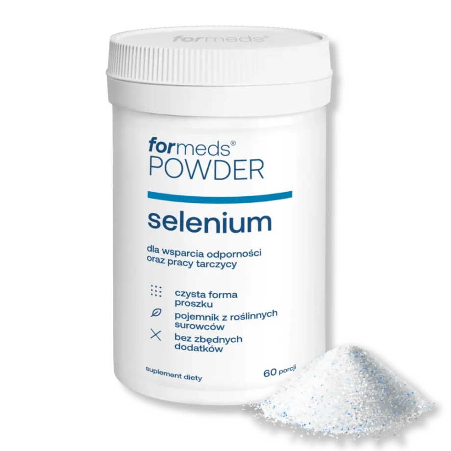 Formeds POWDER Selenium – opakowanie suplementu z porcją proszku
