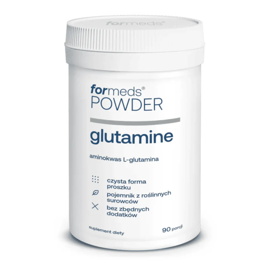 L-glutamina w proszku Formeds POWDER GLUTAMINE - suplement wspierający odporność, regenerację mięśni i zdrowie jelit