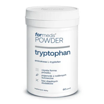 Powder Tryptophan - czysty L-Tryptofan w proszku 350 mg od Formeds wspierający zdrowy sen i równowagę emocjonalną poprzez naturalną produkcję serotoniny