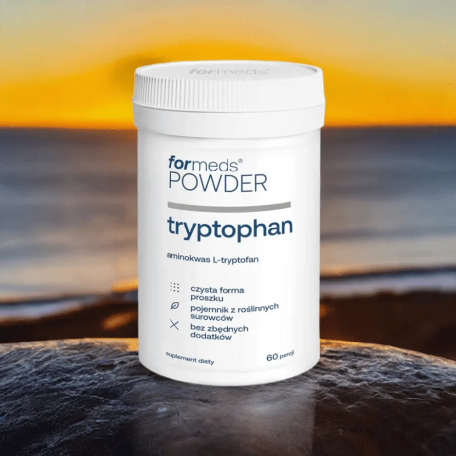 Powder Tryptophan rozpuszczony w wodzie - L-Tryptofan w proszku wspierający naturalne wytwarzanie serotoniny i melatoniny dla lepszego snu