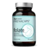 PRENACAPS FOLATE – opakowanie suplementu z aktywnym kwasem foliowym Quatrefolic 800 μg na białym tle, wspierającego rozwój dziecka i zdrowie matki