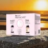 PRENACAPS MULTI 1 + DHA – zestaw z Quatrefolic®, żelazem i kwasami omega-3 na tle zachodzącego słońca – harmonia zdrowia matki i dziecka w pierwszym trymestrze ciąży