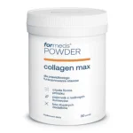 Kolagen Max Formeds w eleganckim opakowaniu na białym tle - suplement zawierający 5000 mg peptydów kolagenowych, kwas hialuronowy i witaminy dla zdrowia skóry i stawów.