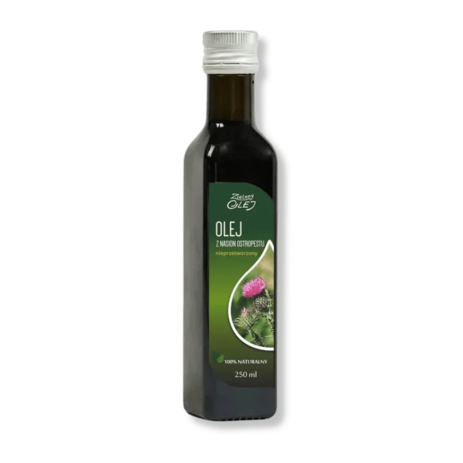 Butelka oleju z ostropestu Zielony Olej