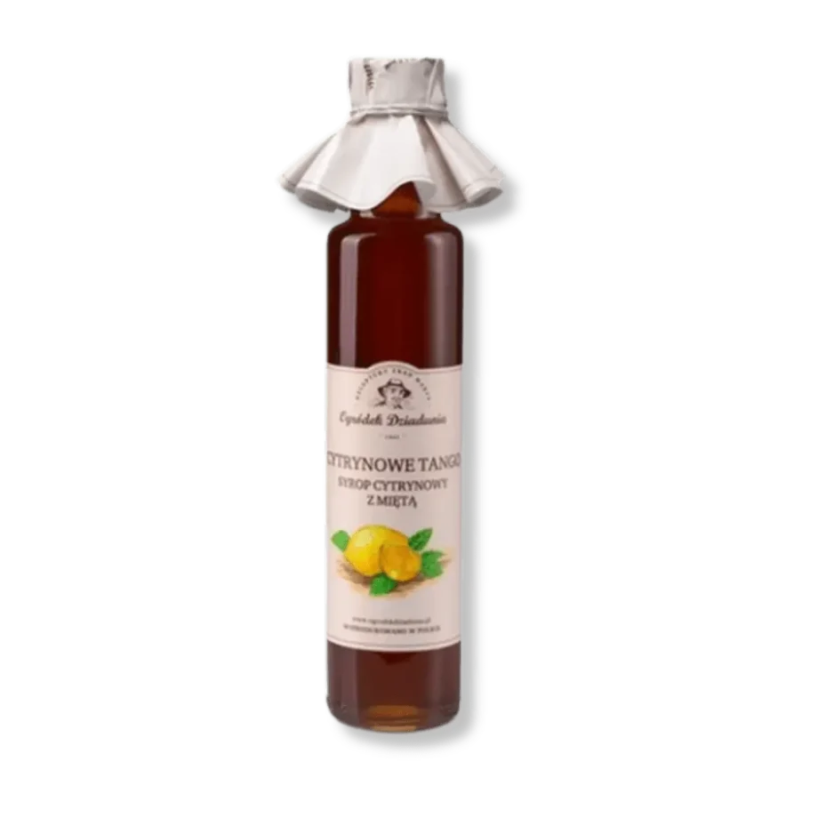 syrop cytrynowy z mieta ogrodek dziadunia