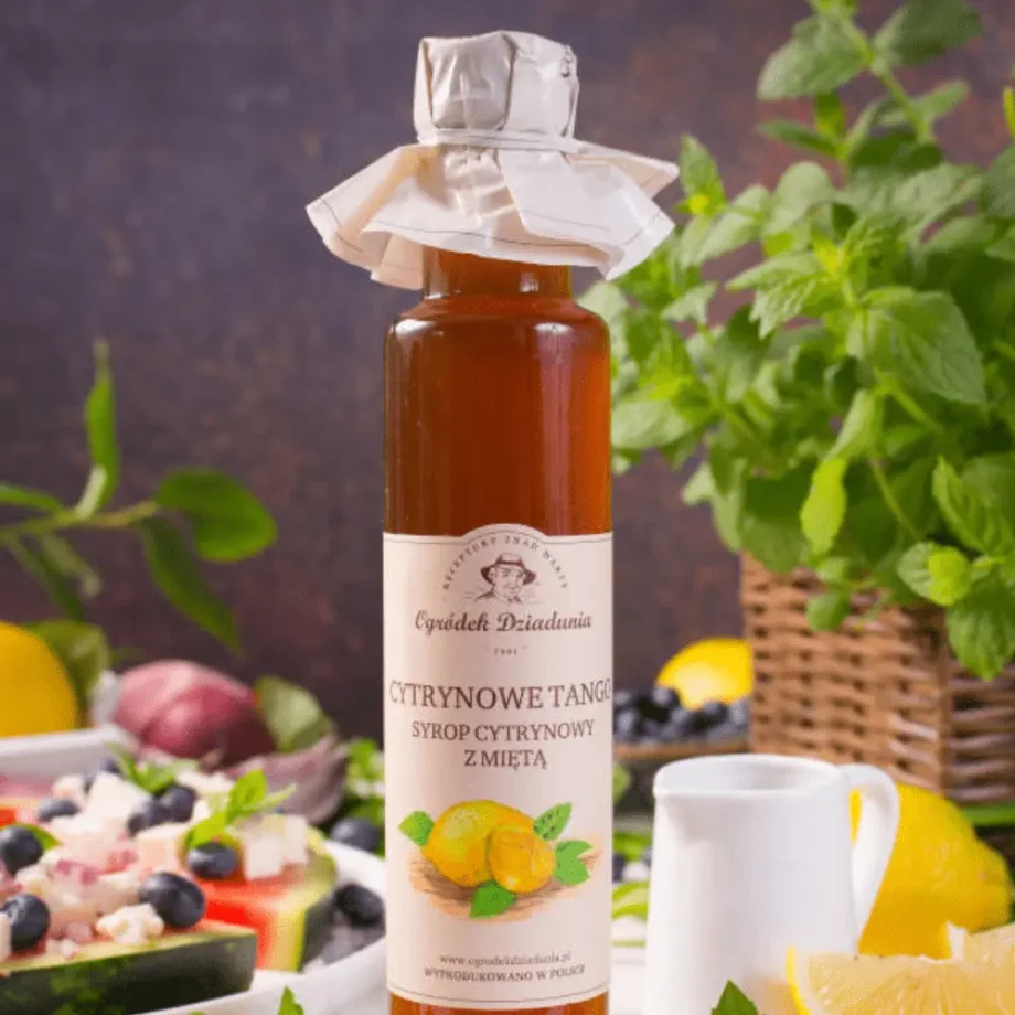 syrop cytrynowy z mieta ogrodek dziadunia