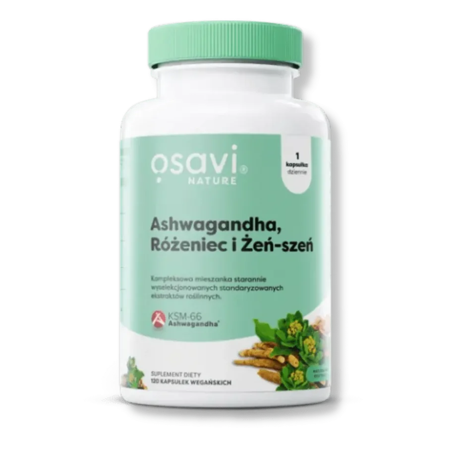 Opokawowanie suplementu diety -ashwaganda firmy osavi.