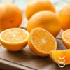 Owoce pomarańczy, których smak mają cukierki oczyszczające język Herbapol.
