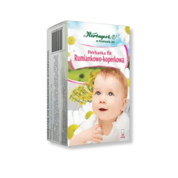 Opakowanie herbatki fix RUMIANKOWO-KOPERKOWA, wizualizacja opakowania herbatki.