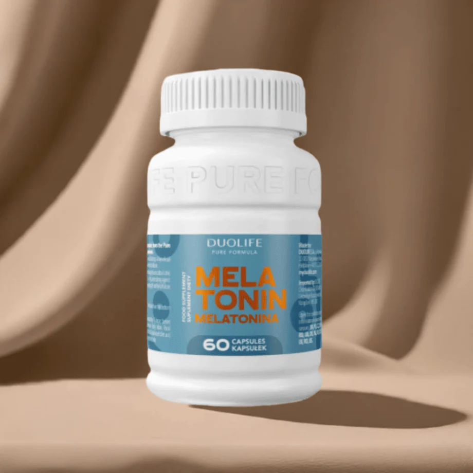 Duolife Melatonina kapsułki 1mg z magnezem - opakowanie produktu na białym tle