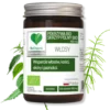 Opakowanie suplementu beorganic pokrzywa bio + skrzyp polny bio z gałażkami pokrzywy i skrzypu w tle