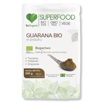 Opakowanie guarana w proszku od beorganic