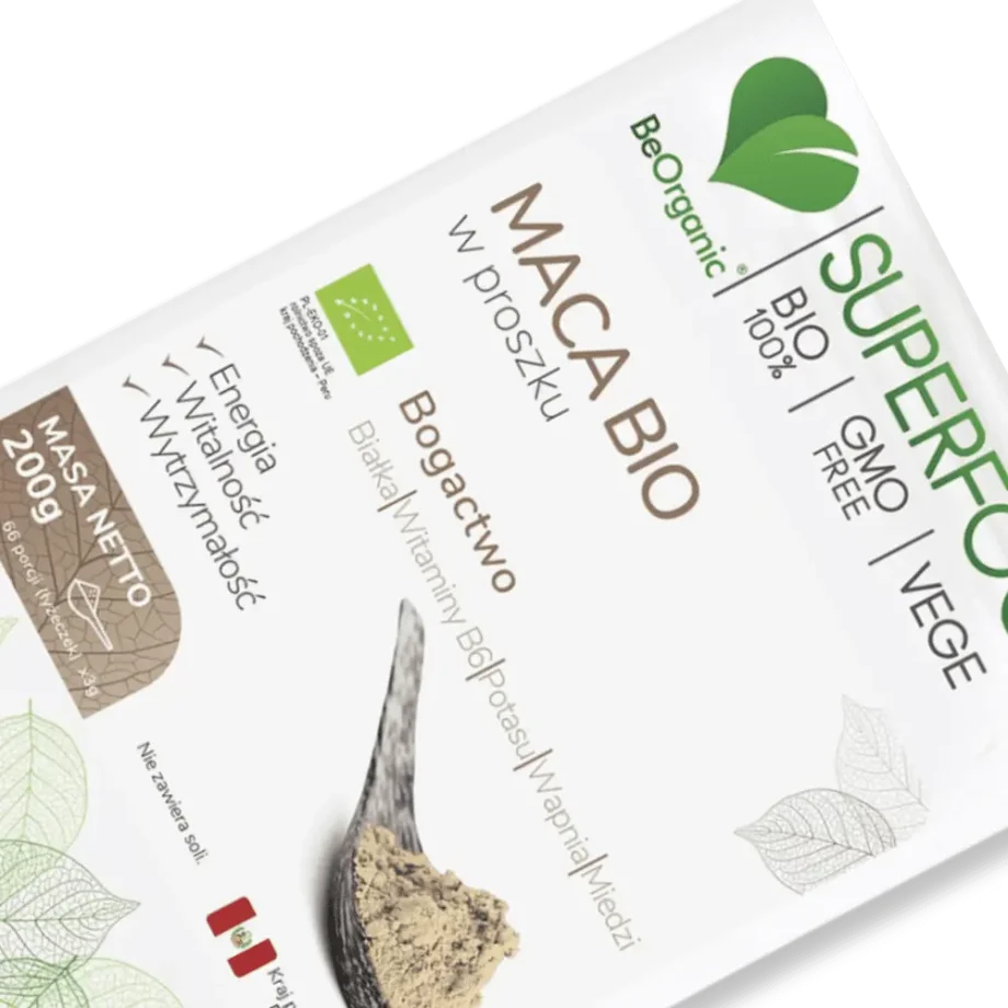 Powiększone opakowanie superfoods beorganic maca z andów