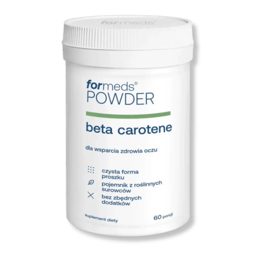 Białe opakowanie powder beta-carotene od formeds