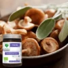 Talerz grzybów shitake jako źródło cynku w tabletkach suplementu beorganic