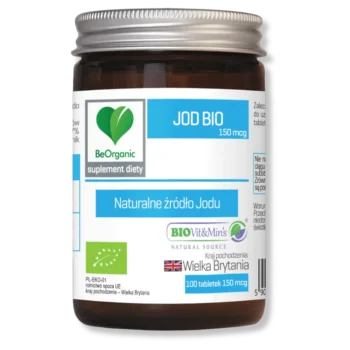 Słoik z tabletkami naturalnego jodu