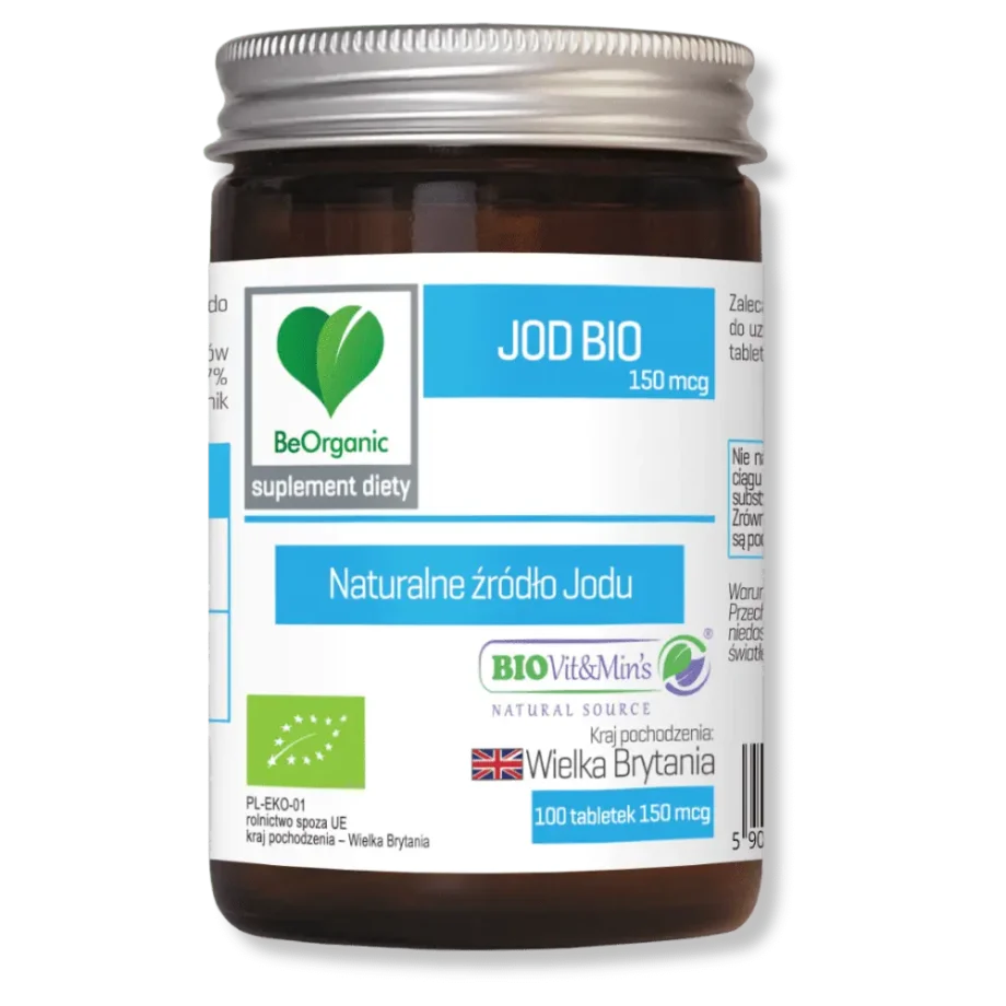 Słoik z tabletkami naturalnego jodu