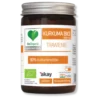 Kurkuma w kapsułkach słoik z kapsułkami kurkumy firmy beaorganic