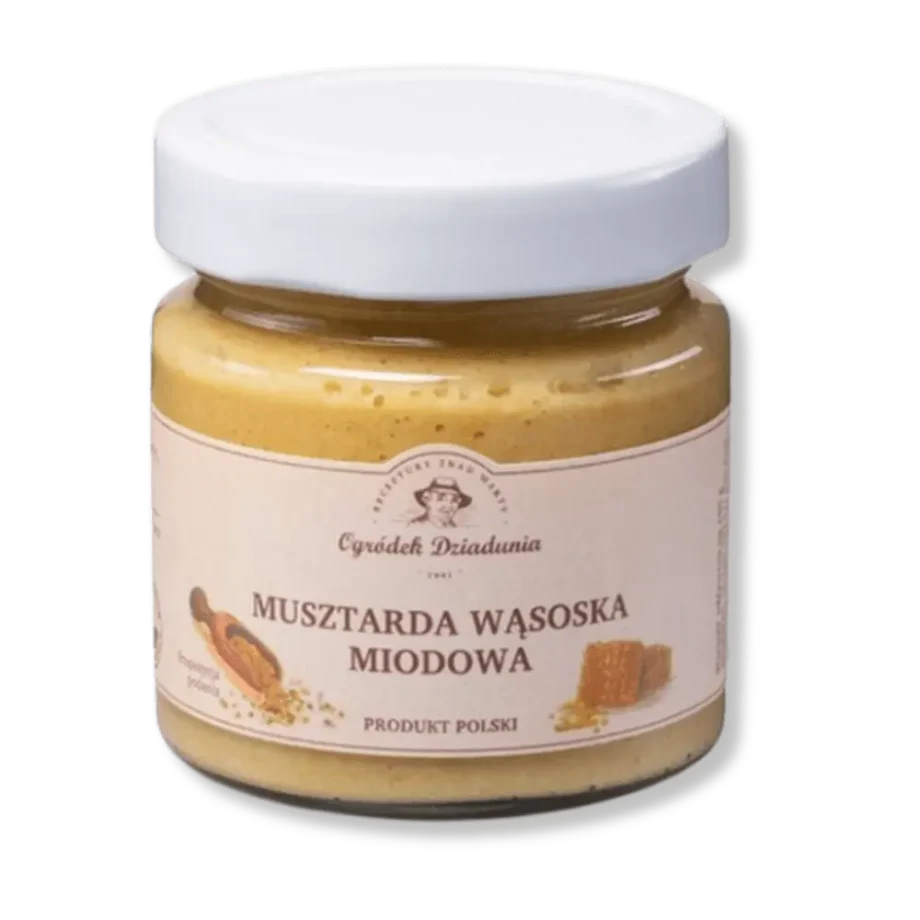 Musztarda miodowa ogródek dziadunia w słoiku