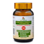 brązowy słoiczek kurkuminy z piperyną i gingerolami od my herbs w sklepie 3 filary zdrowia