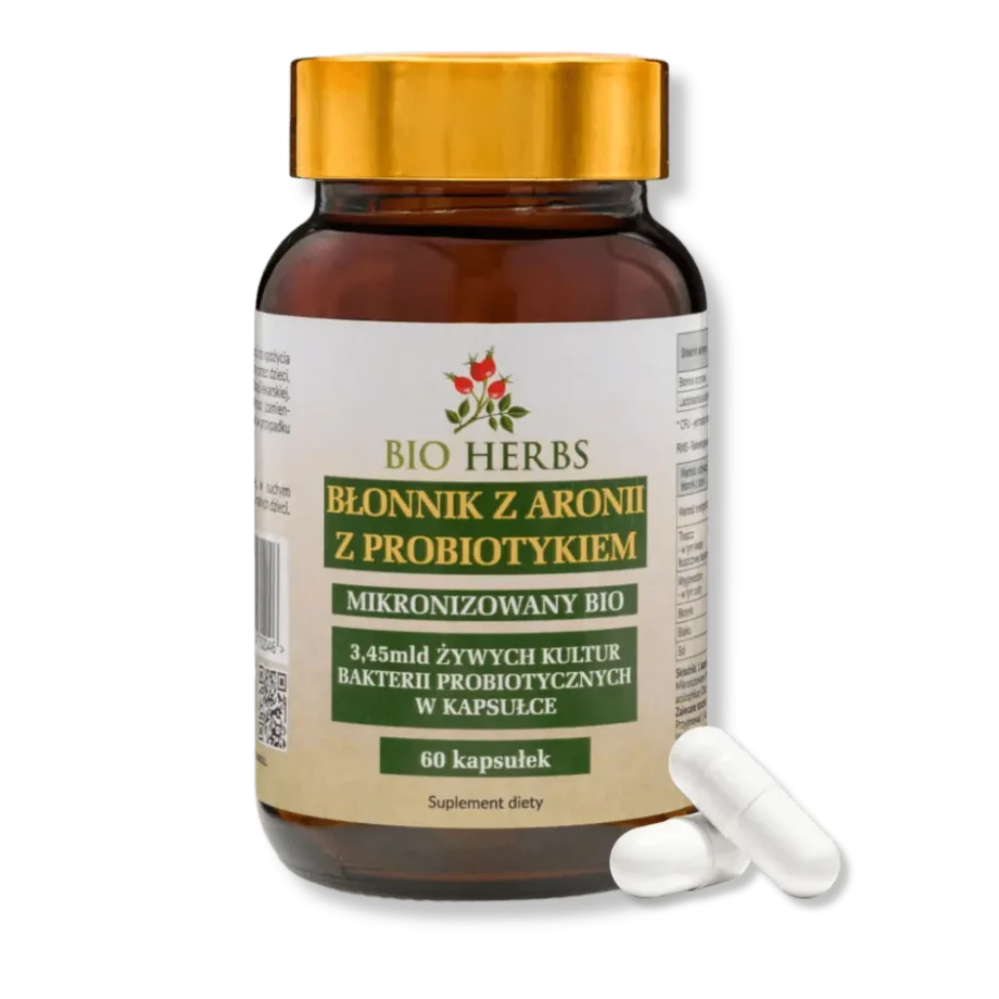Słoiczek błonnika z aronii w kapsułkach bioherbs