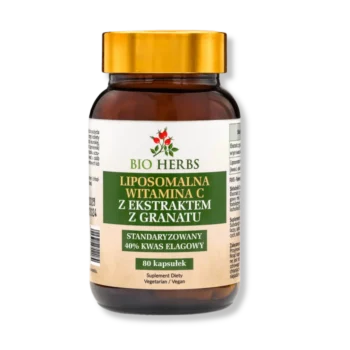 Słoik liposomalnej witaminy c z granatem od bio herbs