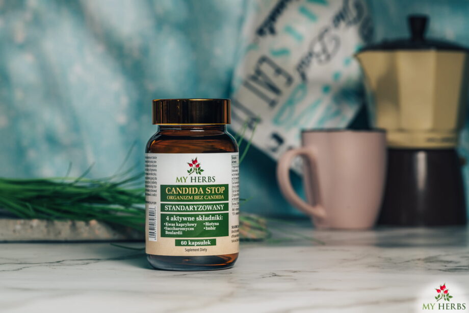 Butelka suplementu candida stop od my herbs w 3 filarach zdrowia