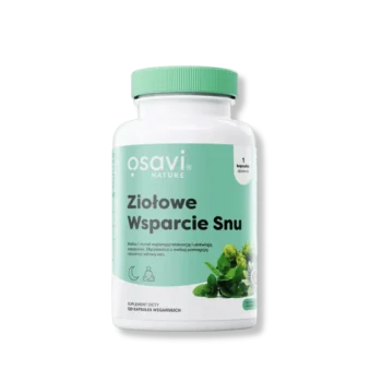 Ziolowe wsparcie snu białe opakowanie suplementu od Osavi