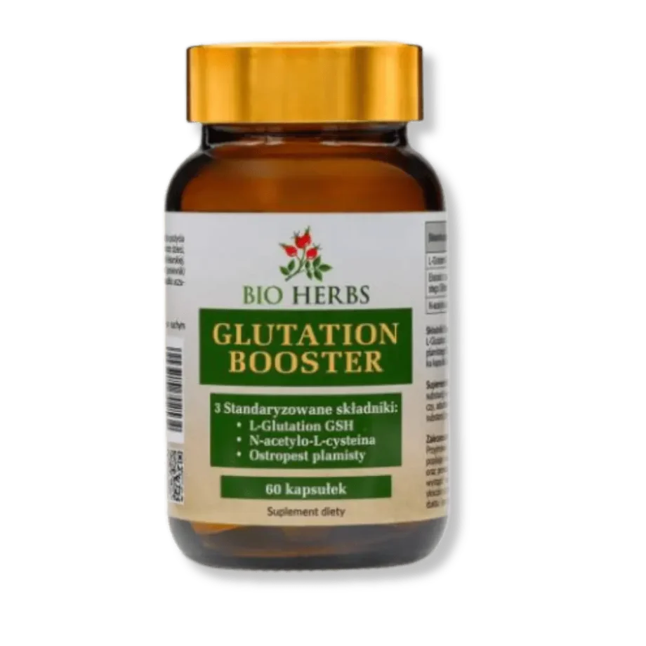 Słoiczek suplementu diety glutation booster bio herbs